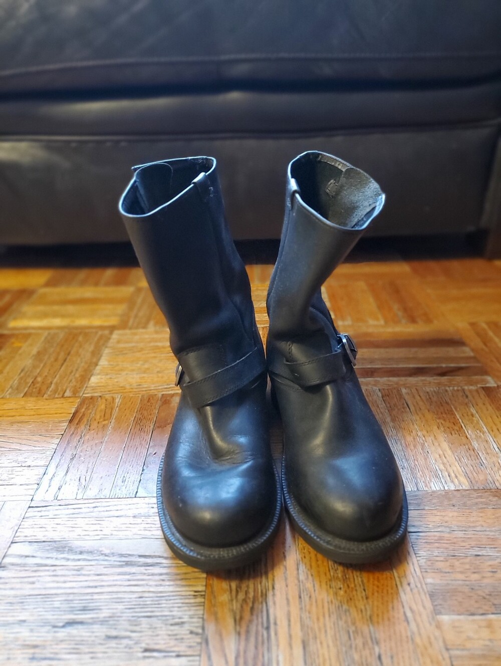Durango Black Oil Resistant Mid-Calf Boots with Straps Women's US 9M EU41M